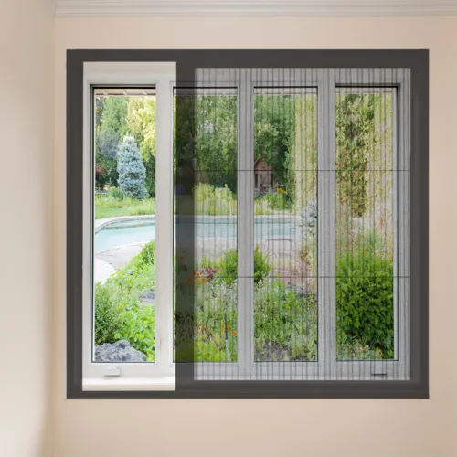 double door magnetic fly screen white